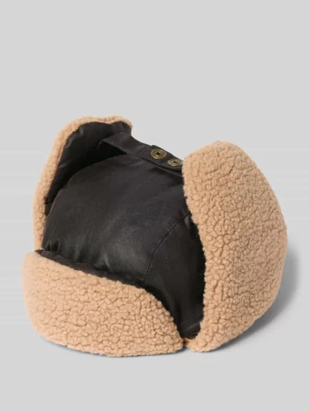 Czapka z nauszniki Czapka model MORAR WAX TRAPPER' Barbour brązowa