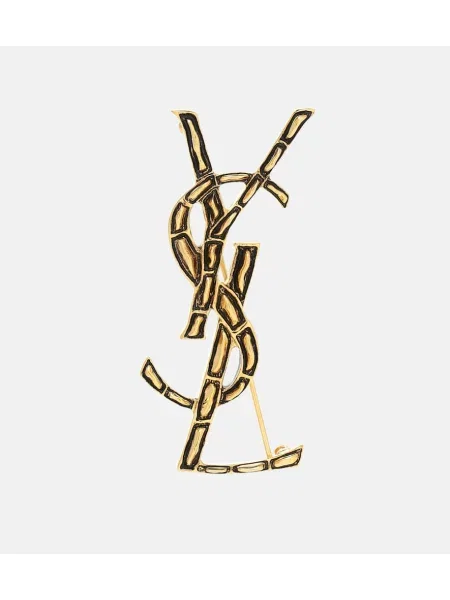 Brosa Saint Laurent auriu