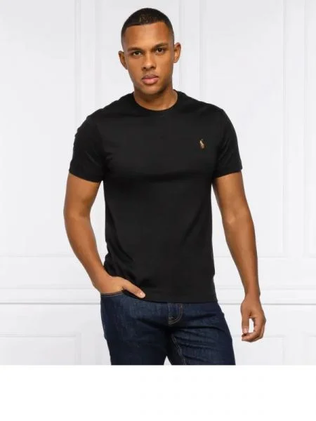 POLO RALPH LAUREN tricou | Custom slim fit negru