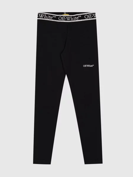 Дитячі легінси з візерунком логотипа Off-white чорні