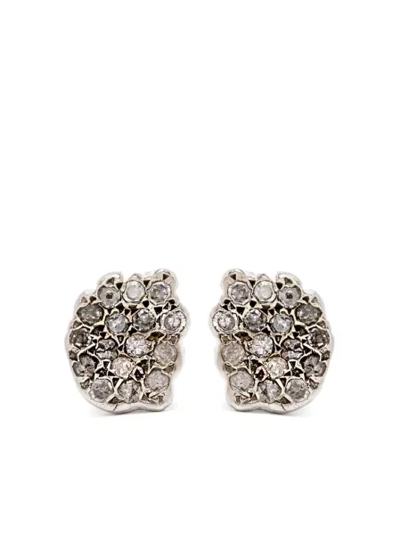 Cercei Rosa Maria argintiu