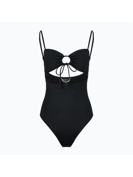 Dámske jednodielne plavky ROXY Beach Classics Fashion antracit čierna