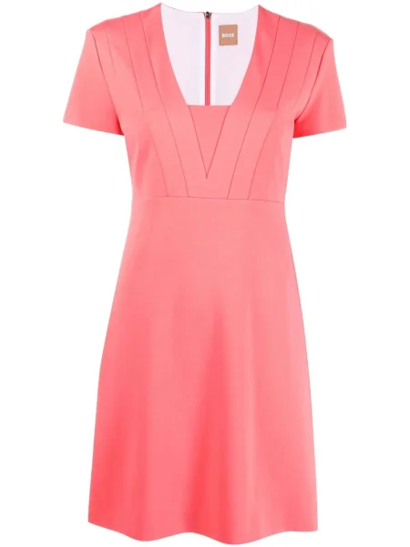 Rochie mini Boss scurtă de costum roz
