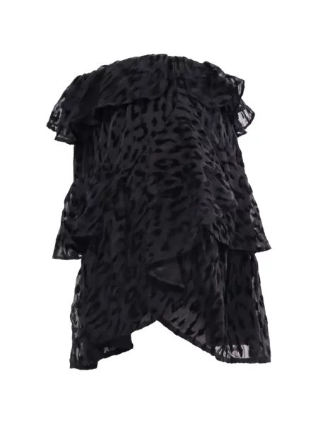 Fusta mini Iro cu model leopard negru