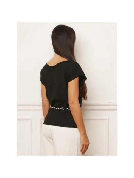 Top La Modeuse negru
