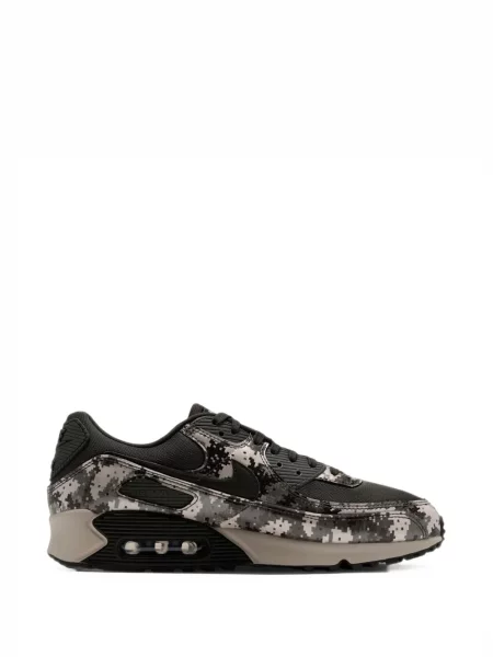 Trčanje kožne tenisice Nike Air Max 90 s cvjetnim printom crna