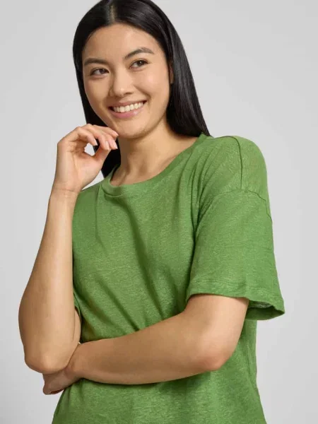 T-shirt z obniżonymi ramionami model ‘BARCA’ Max Mara biała