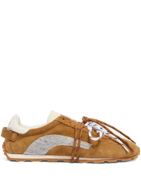 Sneakerși Dsquared2 cu aplicații din dantelă maro