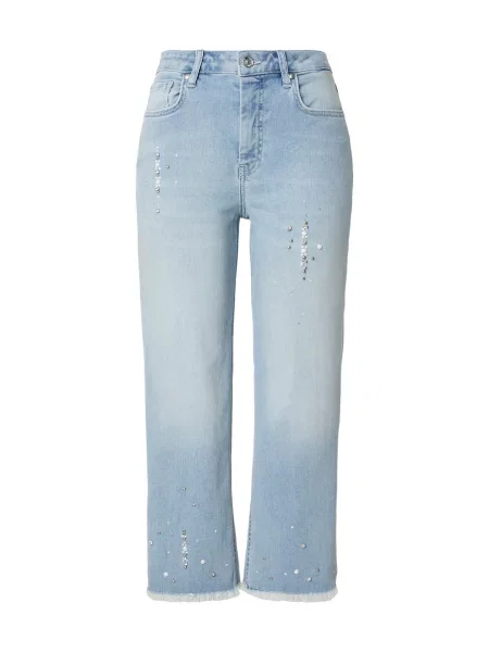 Monari Jeans albastru deschis / argintiu / perlat alb