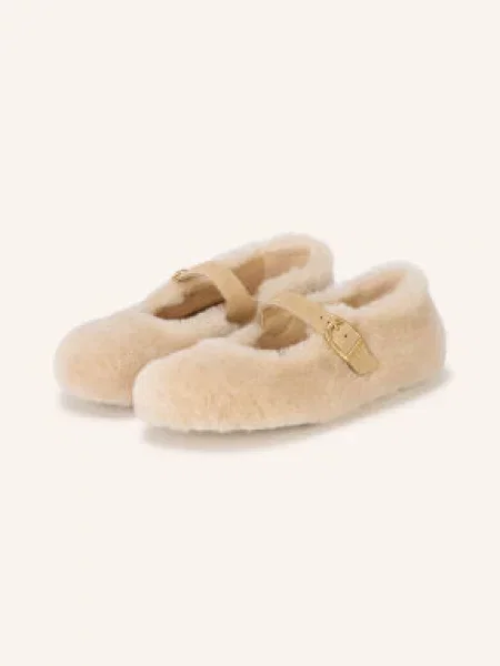 Birkenstock Mary Jane Baleríny Santa Clarita béžová