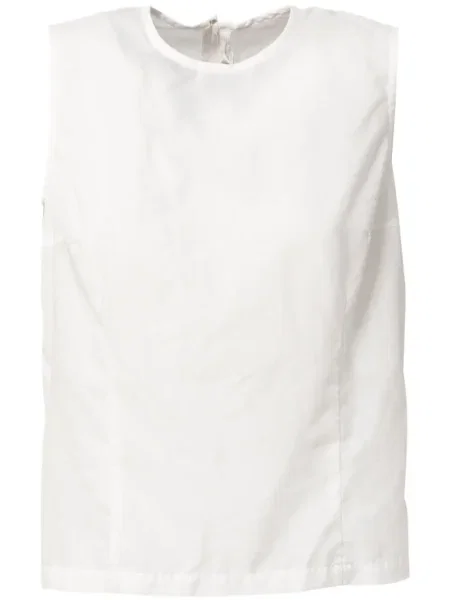 Top Comme Des Garçons cu decolteu rotund alb
