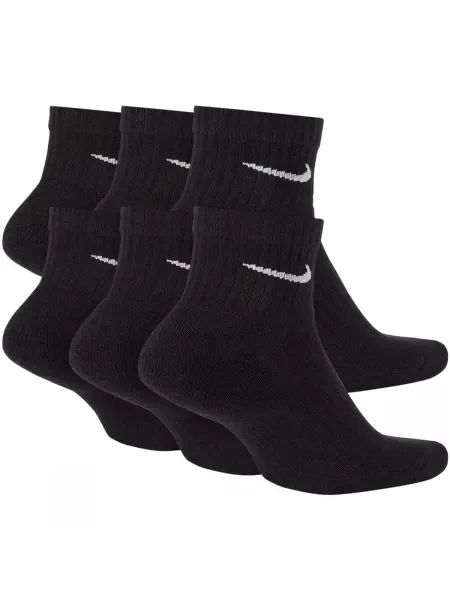 Nike Everyday Cushioned 6 pár fekete/fehér zokni. Méret: EU fehér