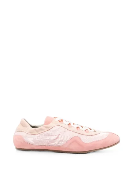 Sneakerși Cecilie Bahnsen cu broderie din piele de căprioară roz