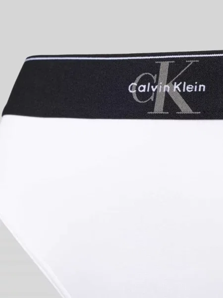 Stringi z Wzór z logo Calvin Klein Underwear białe