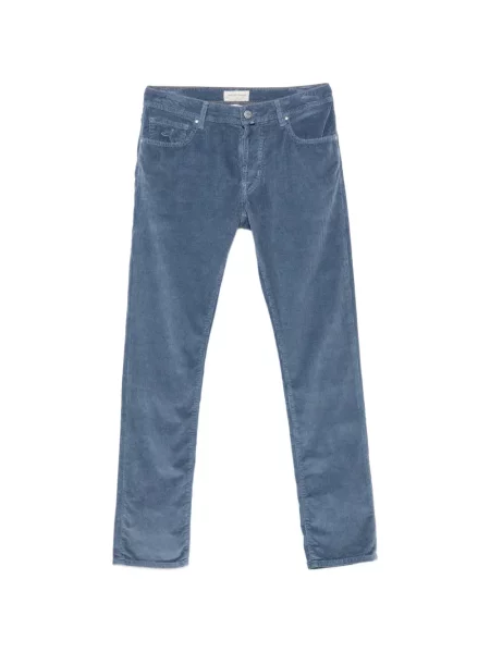 Pantaloni Jacob Cohën de catifea cord albastru