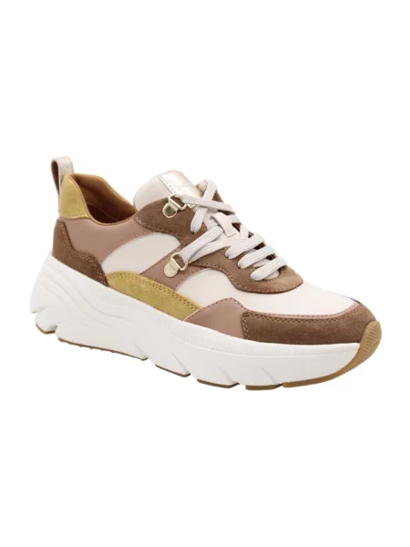 Wielobarwność sneakersy Geox brązowe