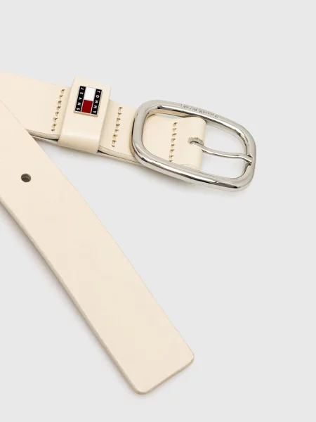 Tommy Jeans pas usnjeni bež