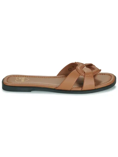 Pantofi Love Moschino cu motiv cu inimi maro