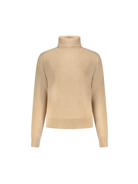 Sweter z golfem Pepe Jeans do golfa beżowy