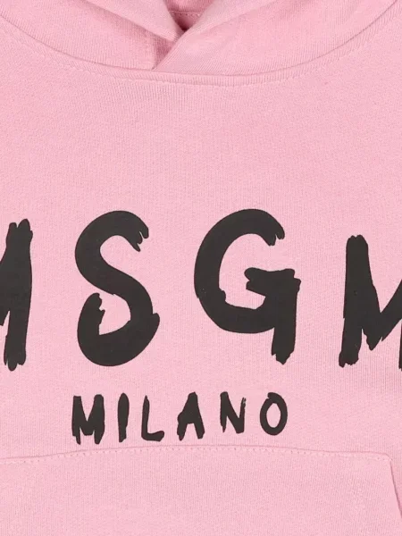 Bluza z kapturem dziecięca Msgm różowa