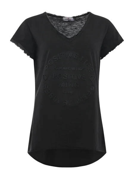 Zwillingsherz Tricou Positive Mind' negru