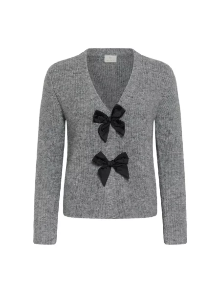 Dzianinowy sweter Kaffe szary