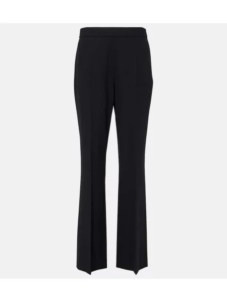 Pantaloni The Row de lână negru