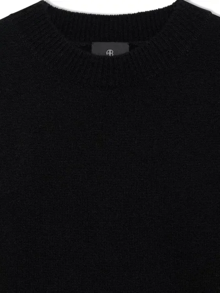 Pulover Anine Bing cu decolteu rotund negru