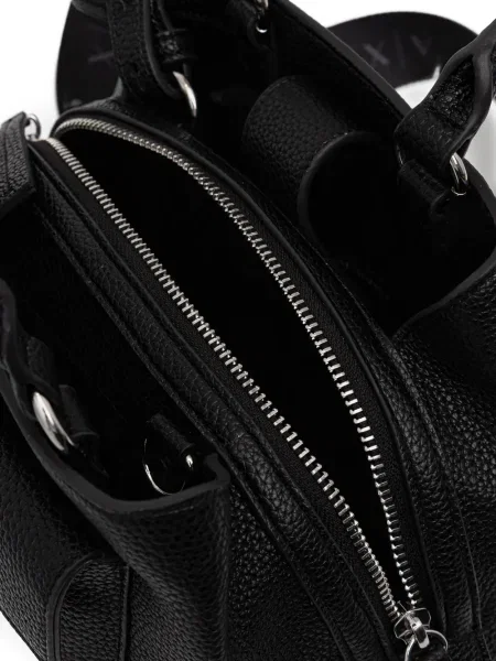 Geantă shopper Armani Exchange cu autograf negru