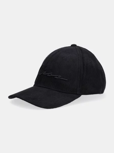Джинсова шапка с козирка Guess черно