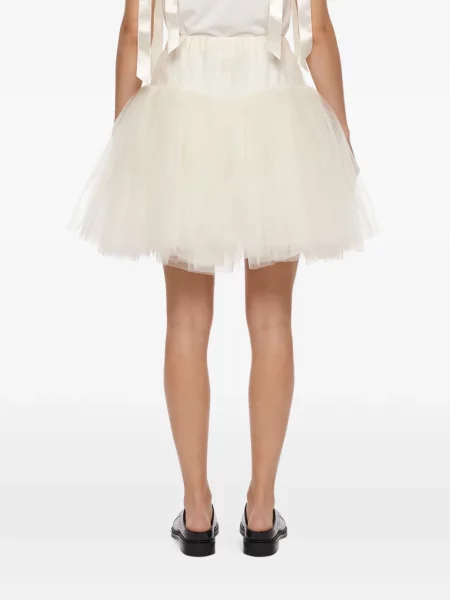 Fusta mini Simone Rocha din tul alb