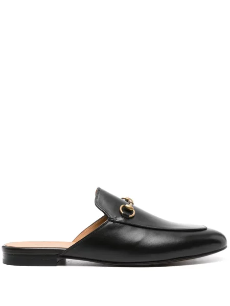 Кожени мюли Gucci черно