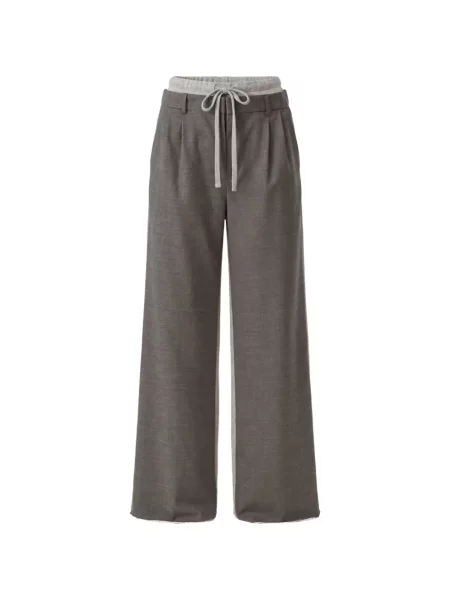 Pantaloni Monse alergare cu cordon gri