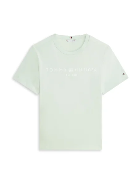 TOMMY HILFIGER Tricou mentă / alb verde