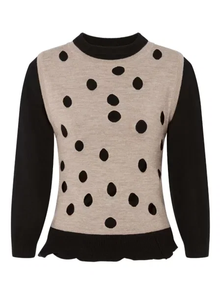 Pulover Moschino cu buline cu volane negru