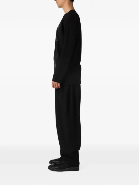 Μακρύς μπλούζα Yohji Yamamoto με σχέδιο μαύρο