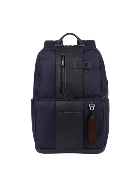 Torebka skórzana Piquadro skórzana niebieska