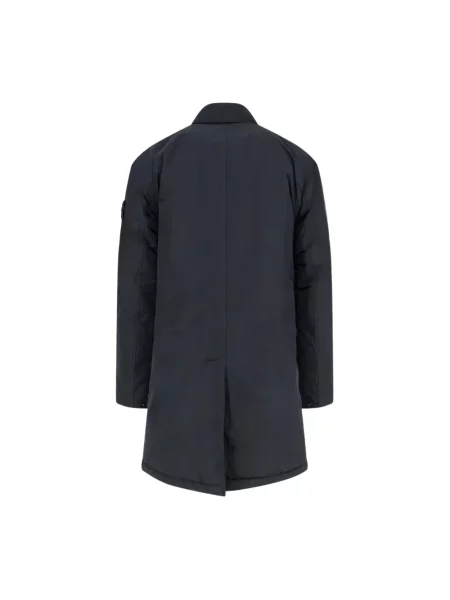 Długi płaszcz Stone Island z kamieniami czarny