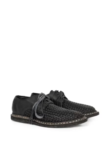Pantofi derby Guidi din piele negru