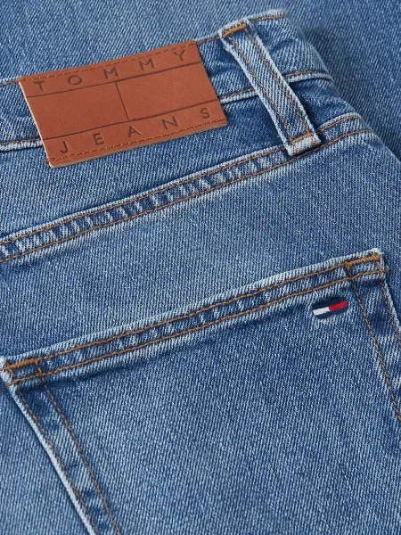 Прямые джинсы Tommy Jeans с высокой посадкой синие
