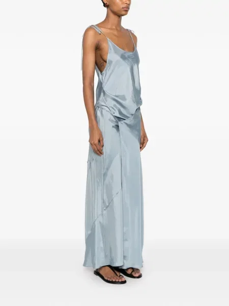 Rochie maxi System cu legături albastru