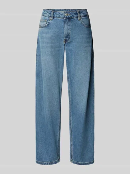 Jeansy o kroju barrel fit z wpuszczanymi model Baloo' My Essential Wardrobe niebieskie