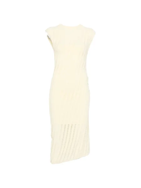 Rochie midi Iro cu dungi până la genunchi de costum galben