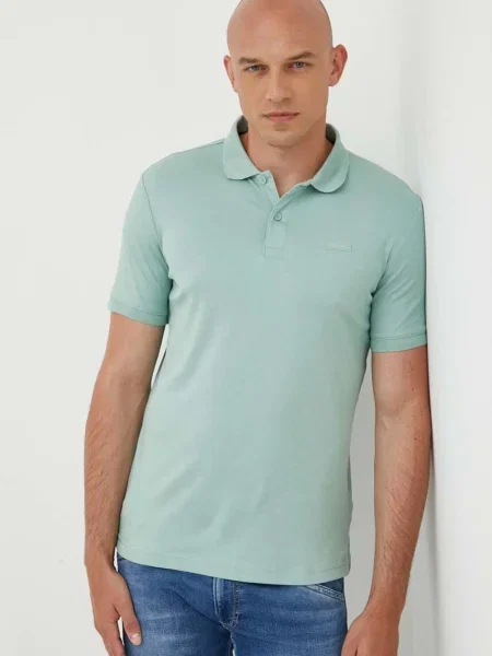 Calvin Klein póló sima zöld