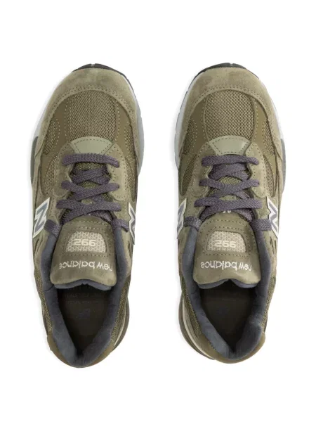 Sneakerși New Balance 992 din piele de căprioară verde
