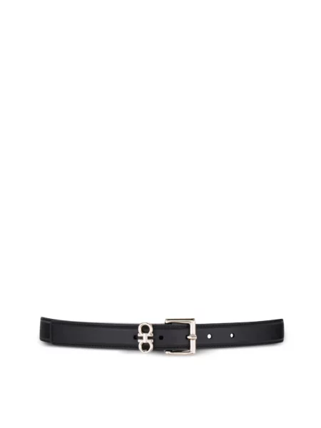 Curea Ferragamo din piele cu cataramă negru