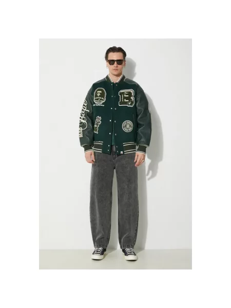 Kurtka bomber A Bathing Ape® wełniany zielony
