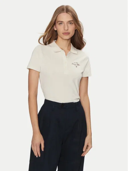 Tommy Hilfiger Tricou polo Bej alb