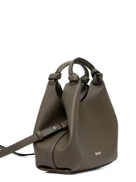 Geantă shopper Dkny din piele verde
