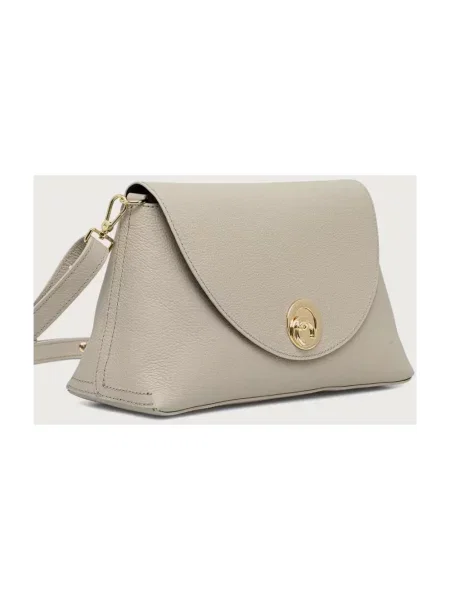Coccinelle torebka crossbody skórzana NIKLA beżowa